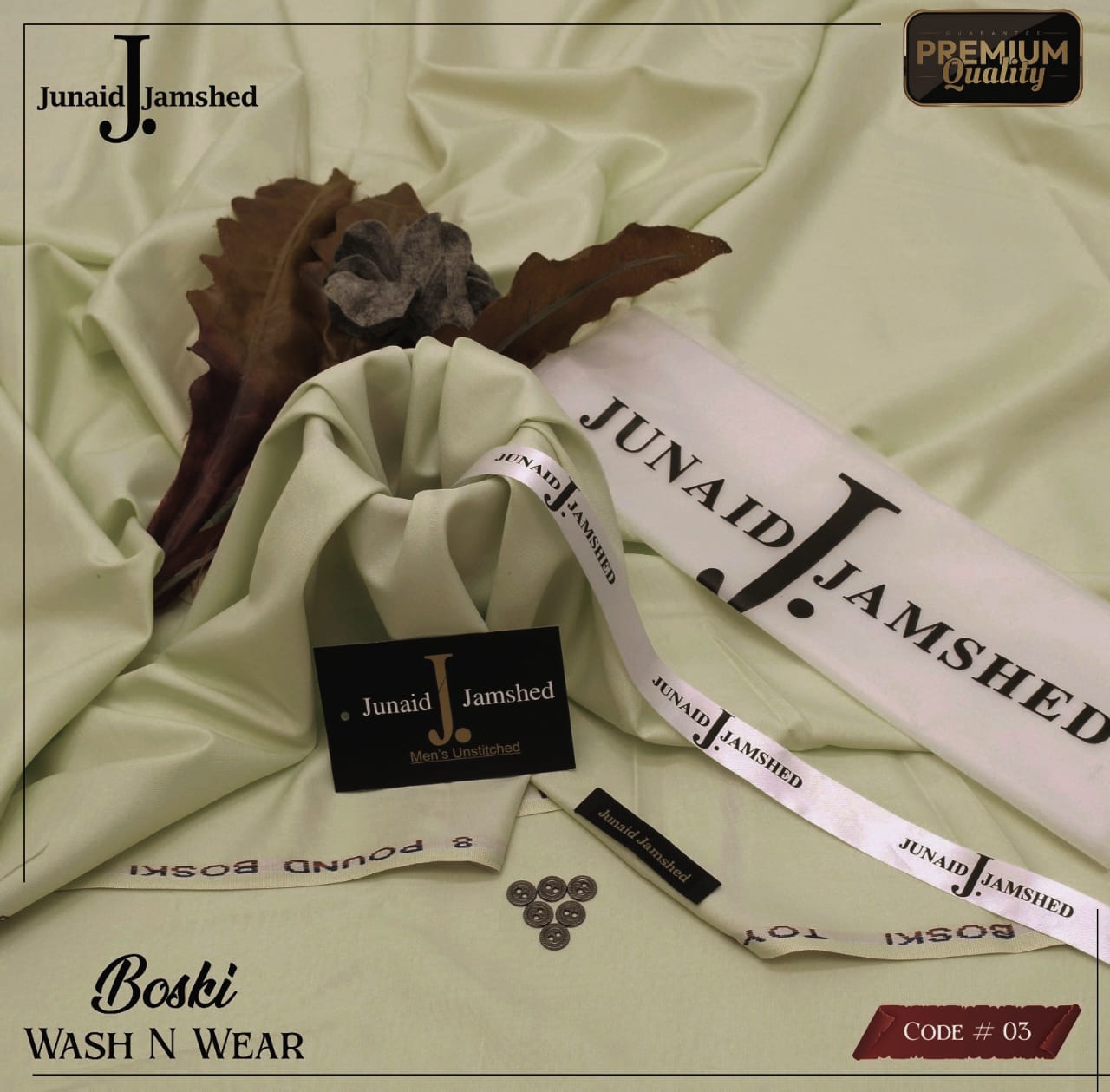 J. By Junaid Jamshed Boski Wash&Wear Unstitched Vol 16