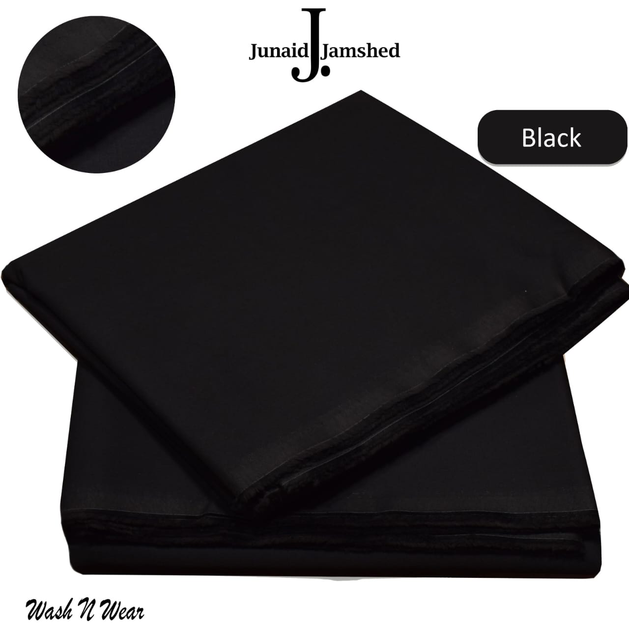 Premium Junaid Jamshed Special Black Boski Wash&Wear Unstitched